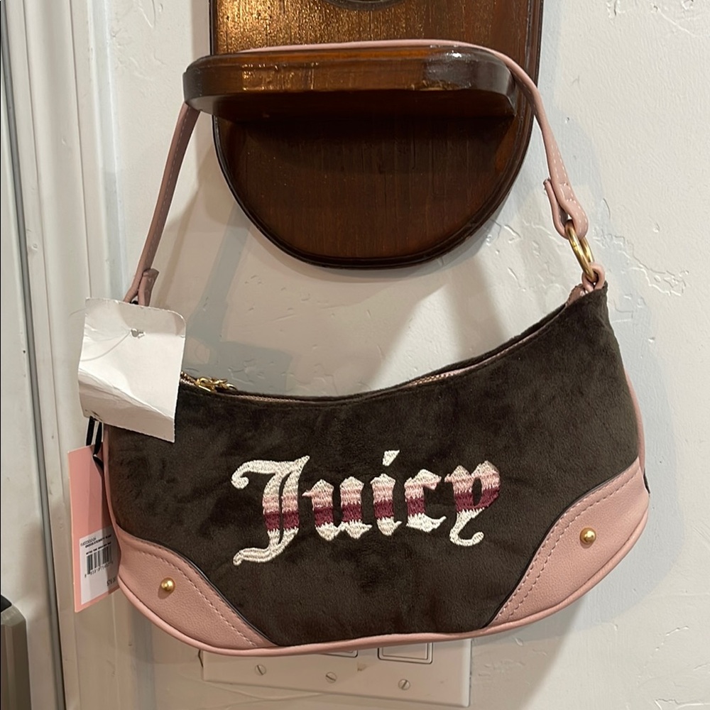 Juicy Couture Brown and Pink Women's Bag